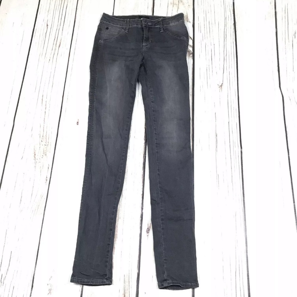 Hudson Mid-Rise Girls Gray Skinny Jeans Mock Pockets 16